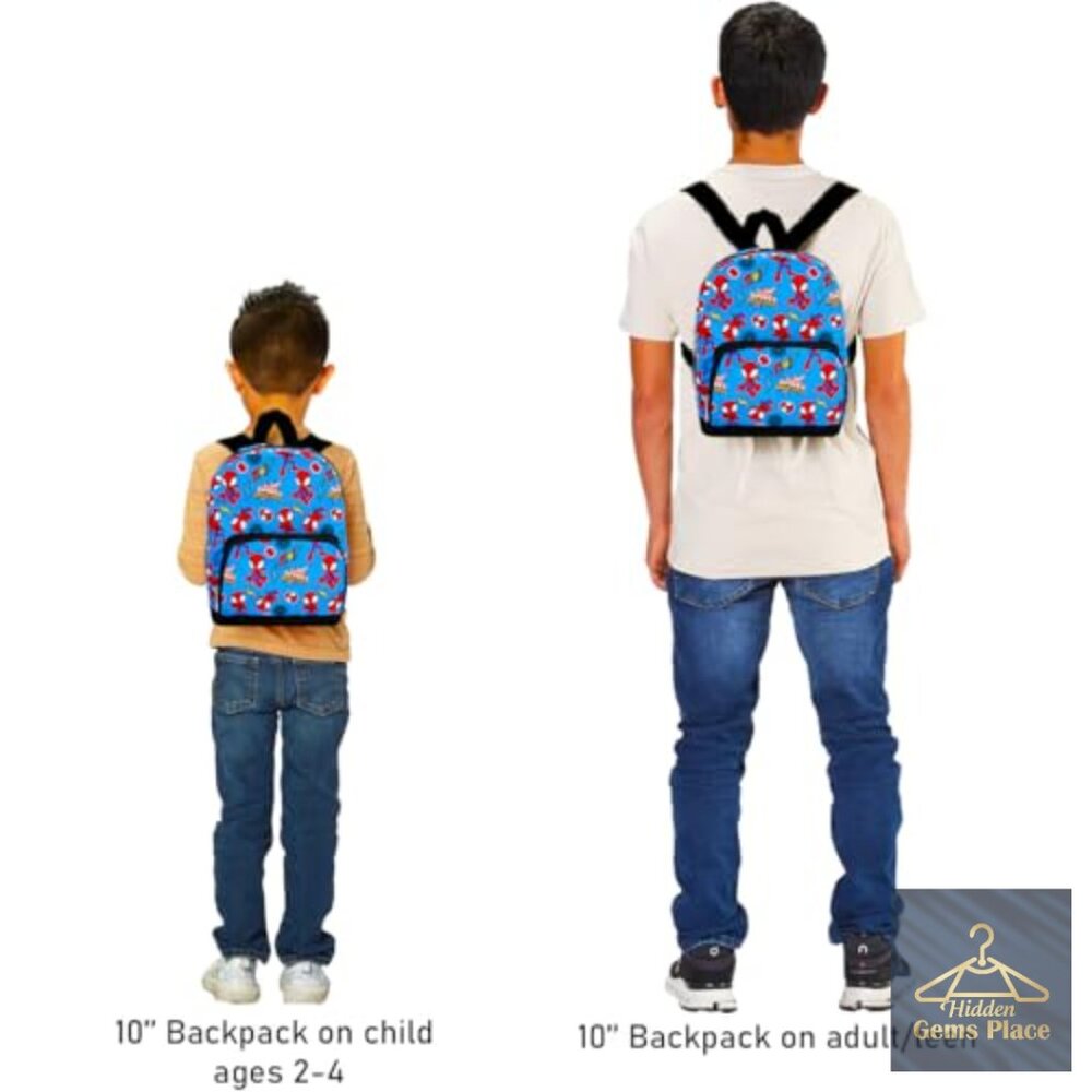 Spiderman Mini Backpack 10" Adjustable Straps Can… - image 5